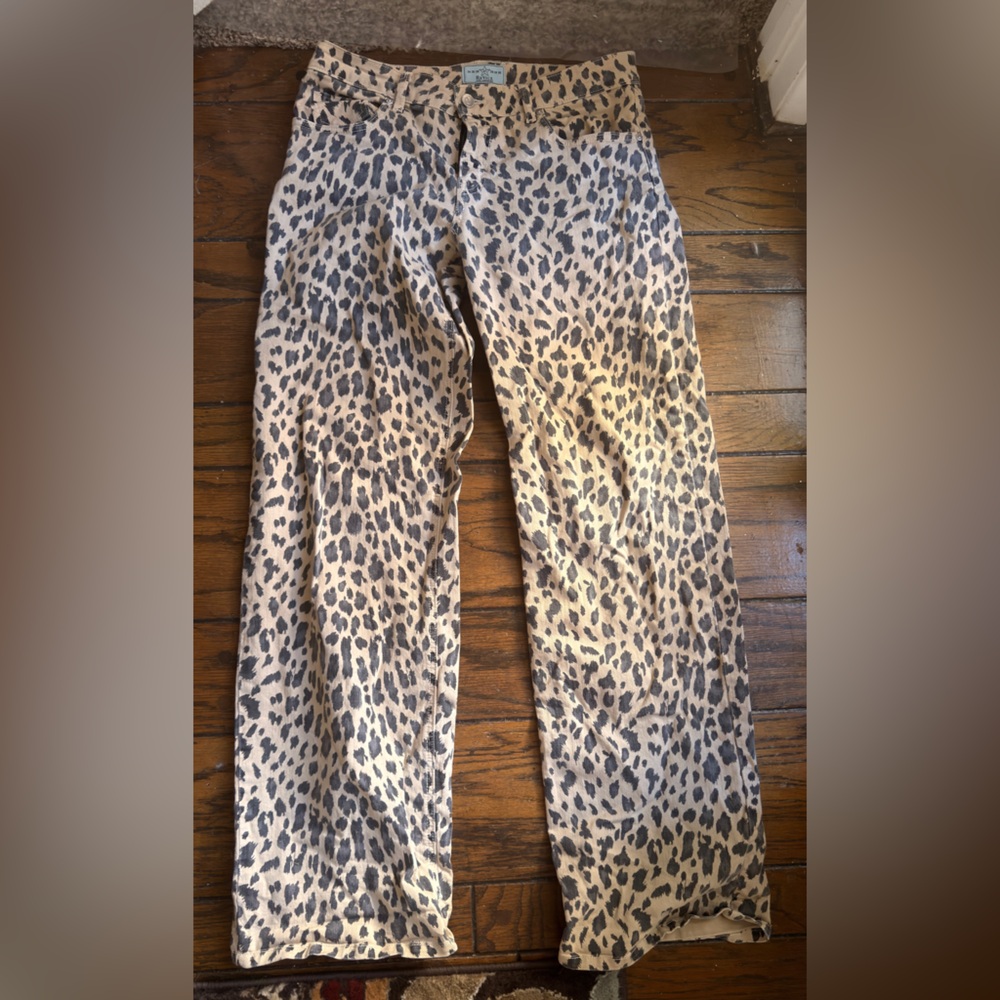 REVICE Leopard Print Women Jeans - Tan and Black
